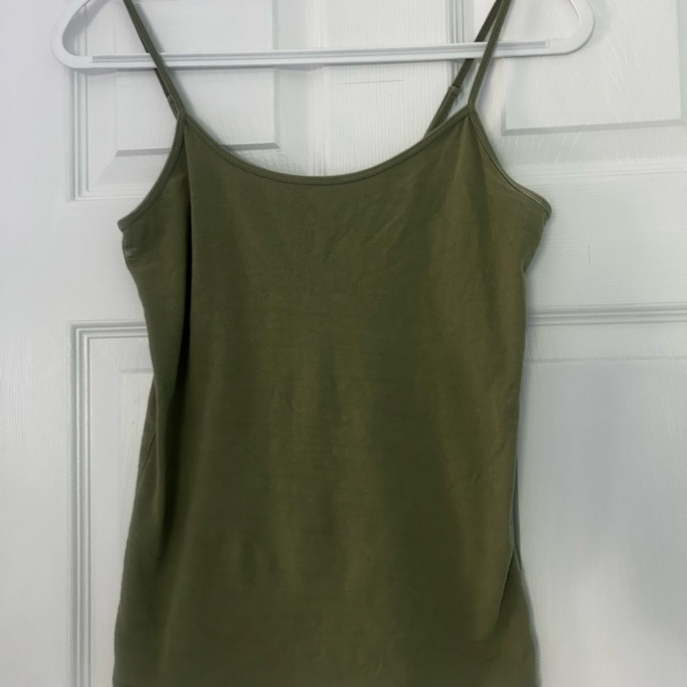 Forever 21 Green Fitted Sleeveless Cami Tank Top